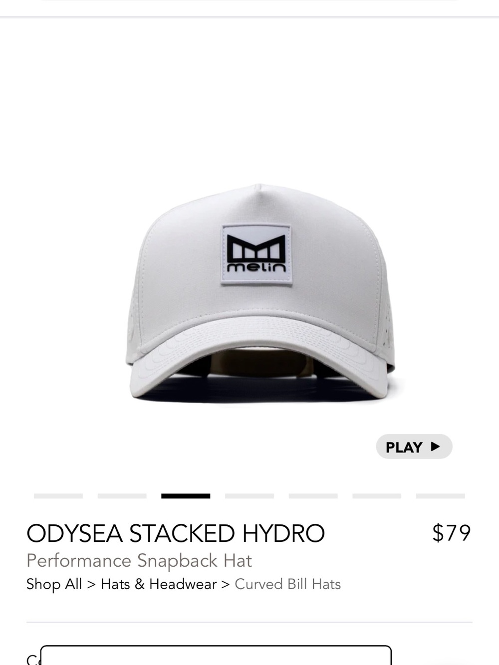 Melin White Performance Snapback Hat